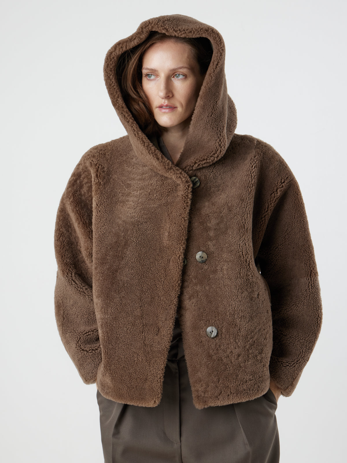 Hooded Shearling Jacket