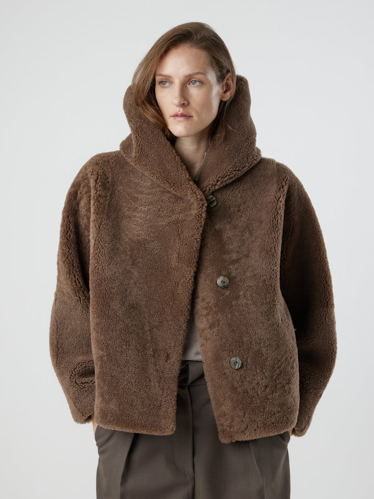 Hooded Shearling Jacket