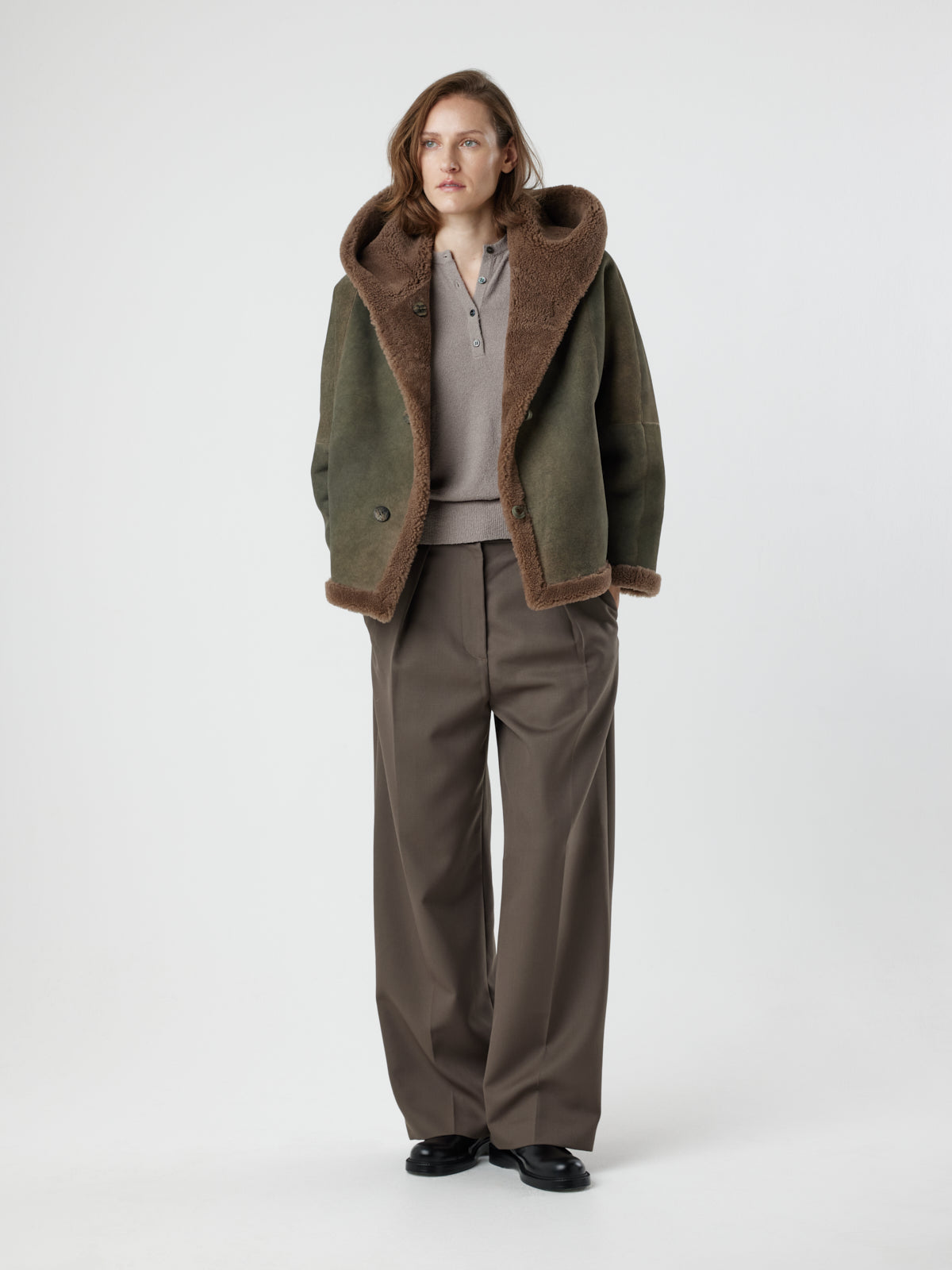 Hooded Shearling Jacket