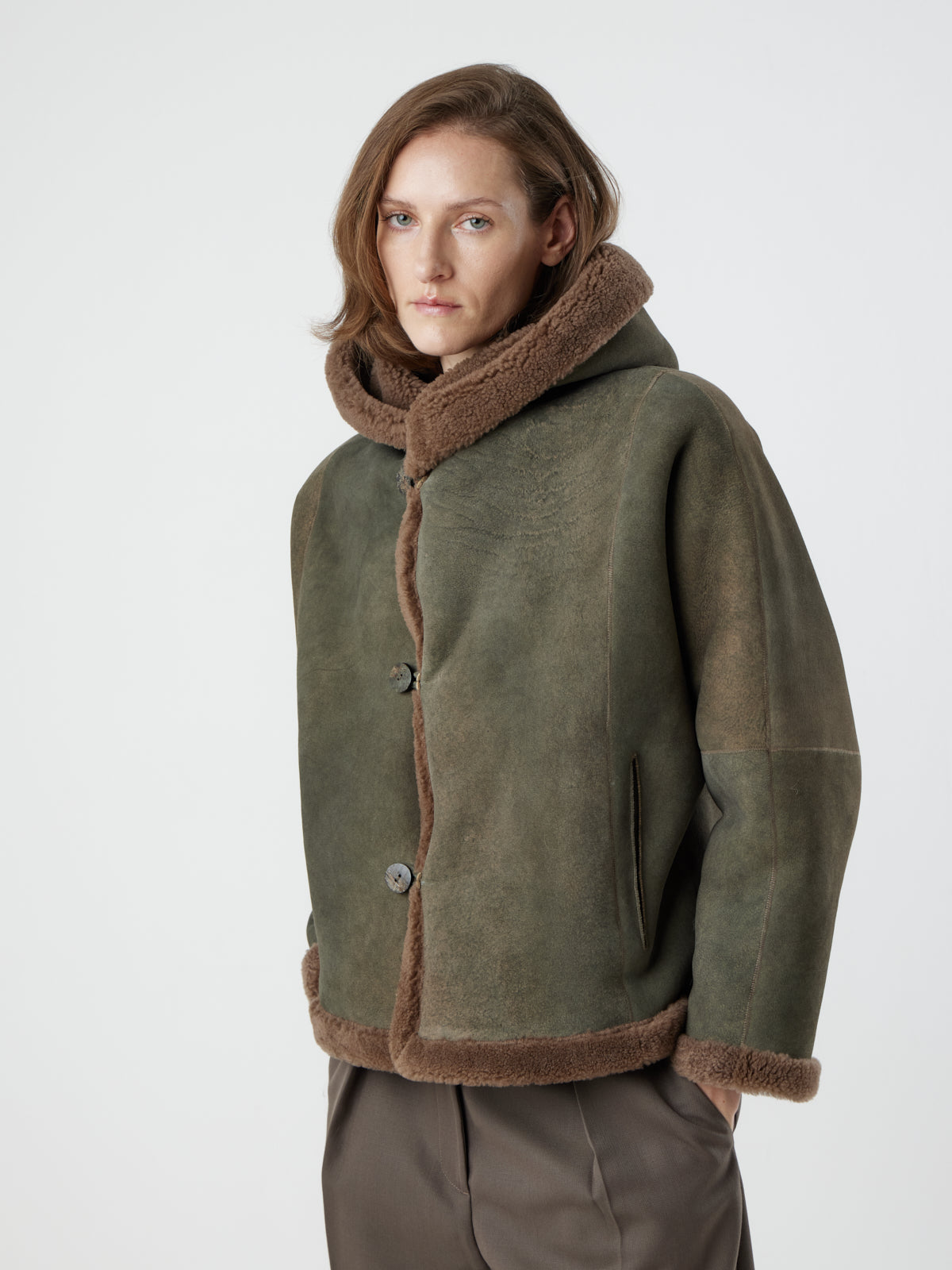 Hooded Shearling Jacket