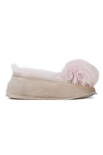 lavender Shearling Ballet Slippers - women | gushlow and cole - cell image 2
