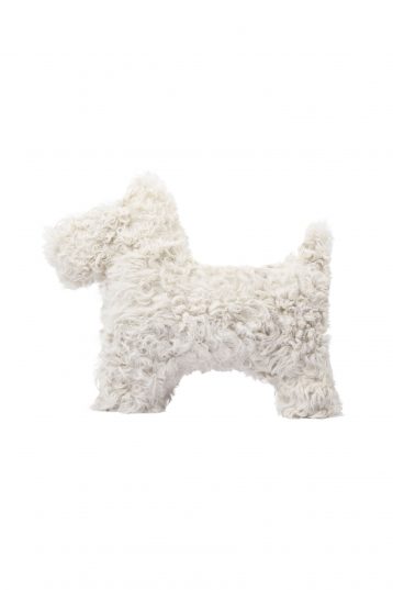 white sheepskin cushion - homewear | gushlow and cole - cell image 1