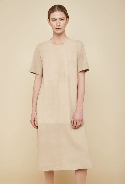 Cream Suede T Shirt Dress | Women | Gushlow and Cole