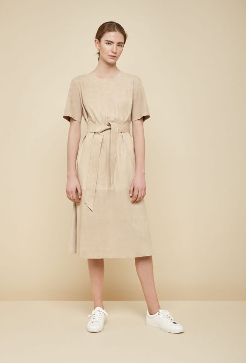 Cream Suede T Shirt Dress | Women | Gushlow and Cole