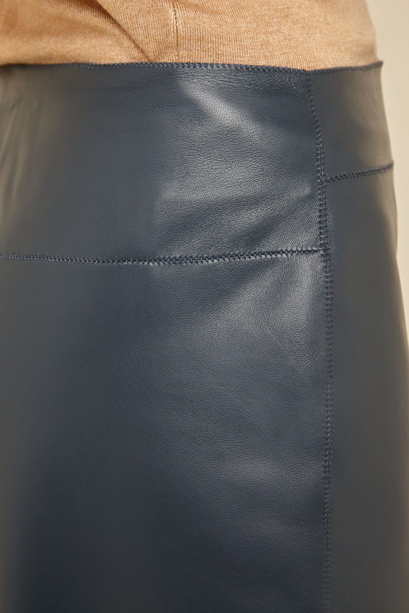 Navy Leather Culottes | Women | Gushlow and Cole