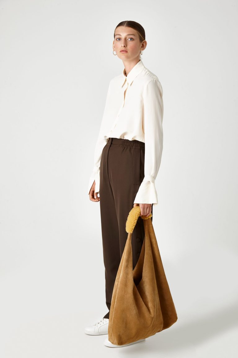 tan suede slouch bag - women | gushlow & Cole - BLSLOC-TAN