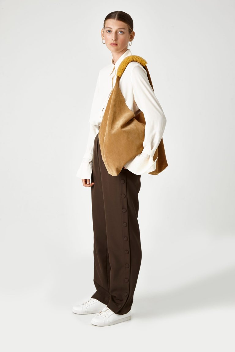 tan suede slouch bag - women | gushlow & Cole - BLSLOC-TAN
