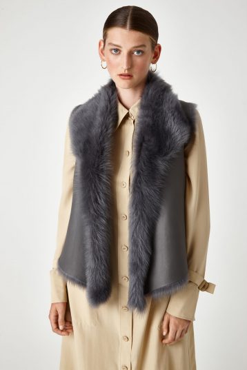 shearling and down gilet - women | Gushlow & Cole - DRGWT-GRE