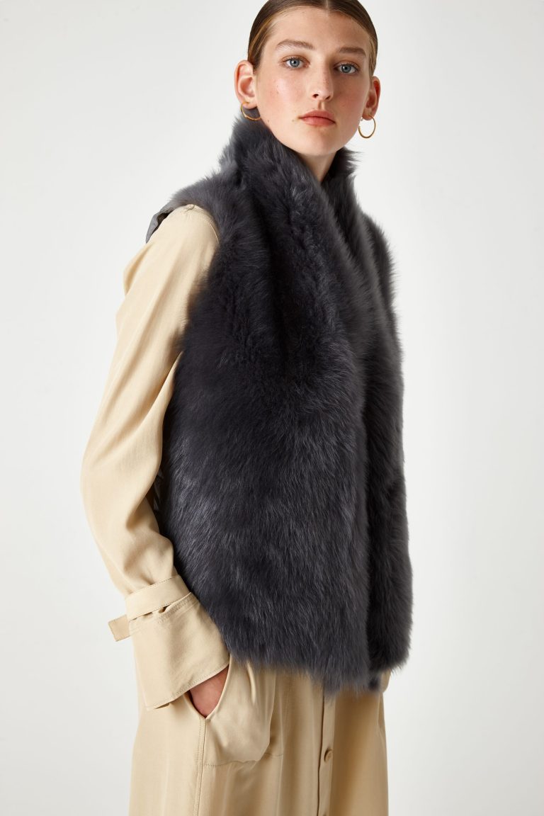 shearling and down gilet - women | Gushlow & Cole - DRGWT-GRE