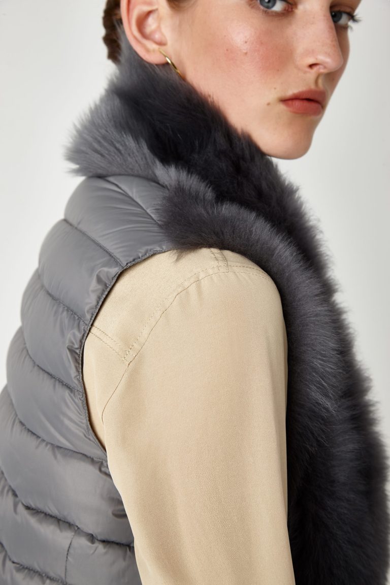 shearling and down gilet - women | Gushlow & Cole - DRGWT-GRE