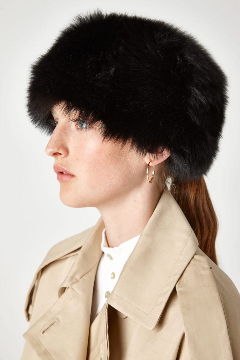 Shearling Russian Hat In Black Women Gushlow And Cole 