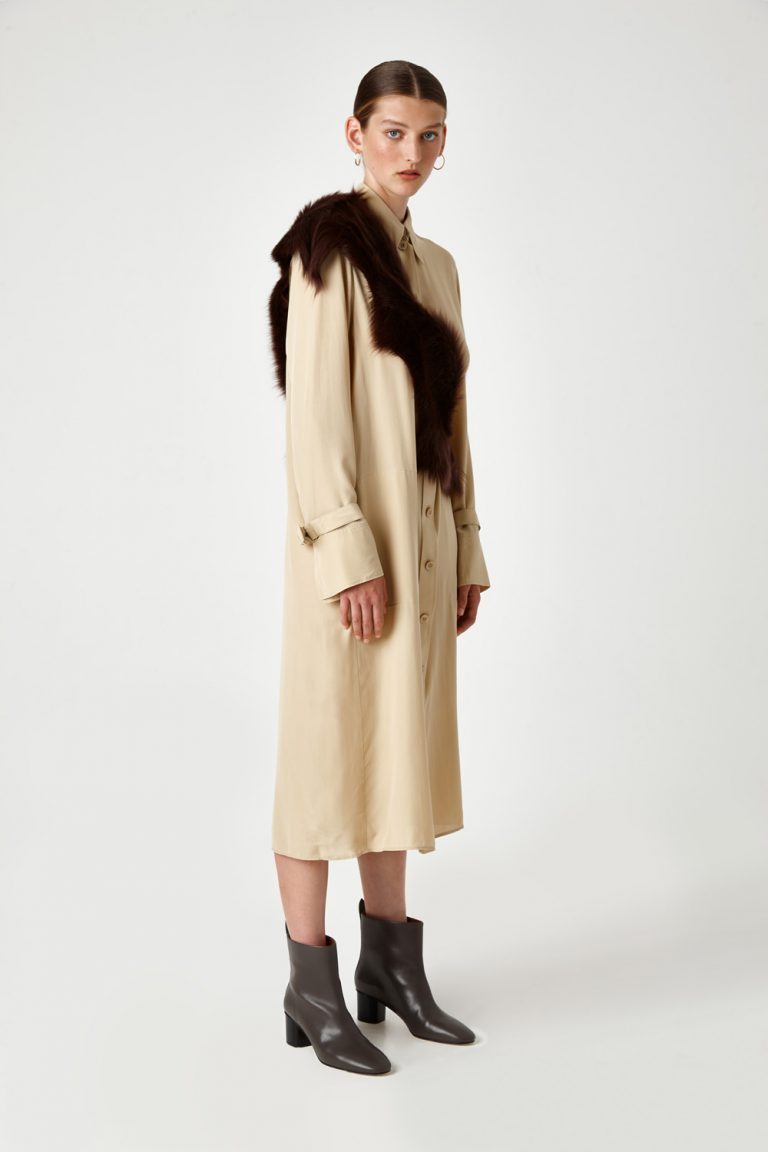 shearling gilet