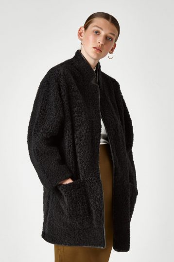 batwing shearling Coat - women | Gushlow & Cole - JXBWC0-BLK