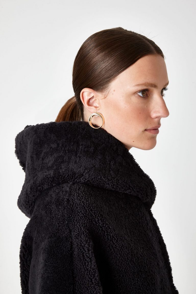 hooded shearling coat - women | Gushlow & Cole - CHODE0-GRA