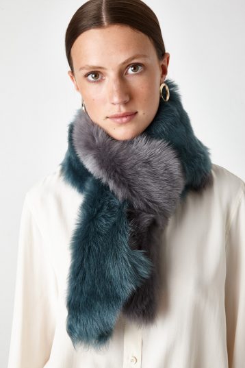 long shearling scarf