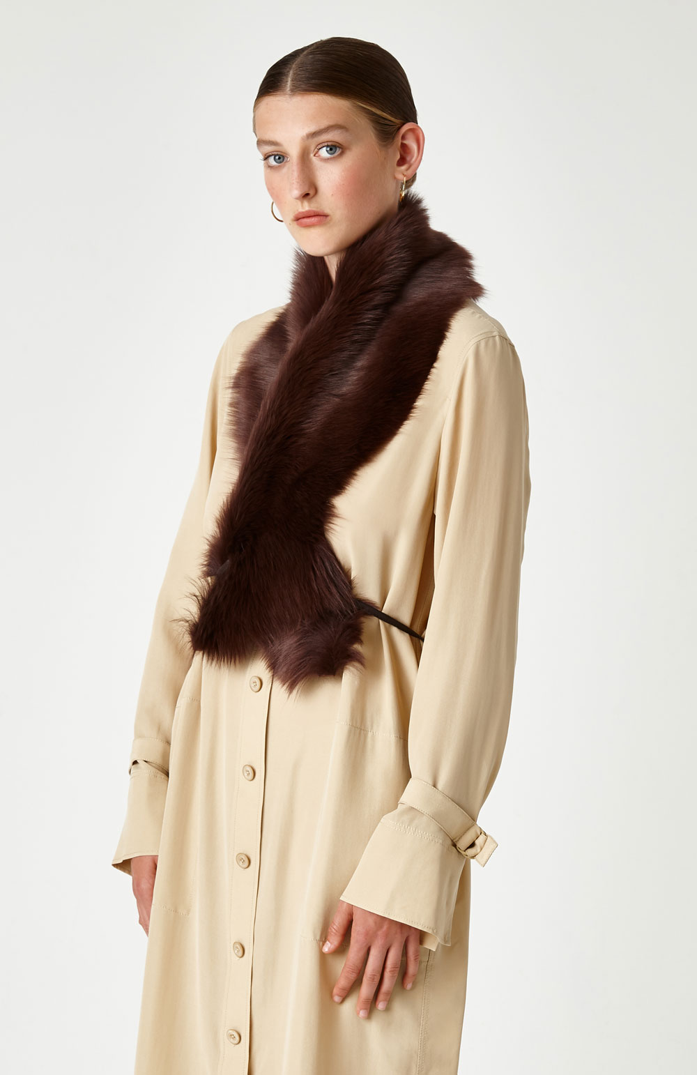 shearling gilet