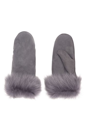 full palm shearling mittens