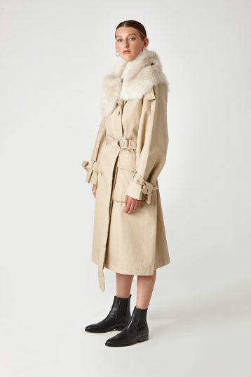 shearling snood scarf