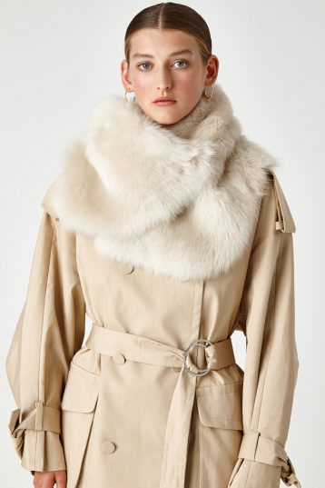 shearling snood scarf
