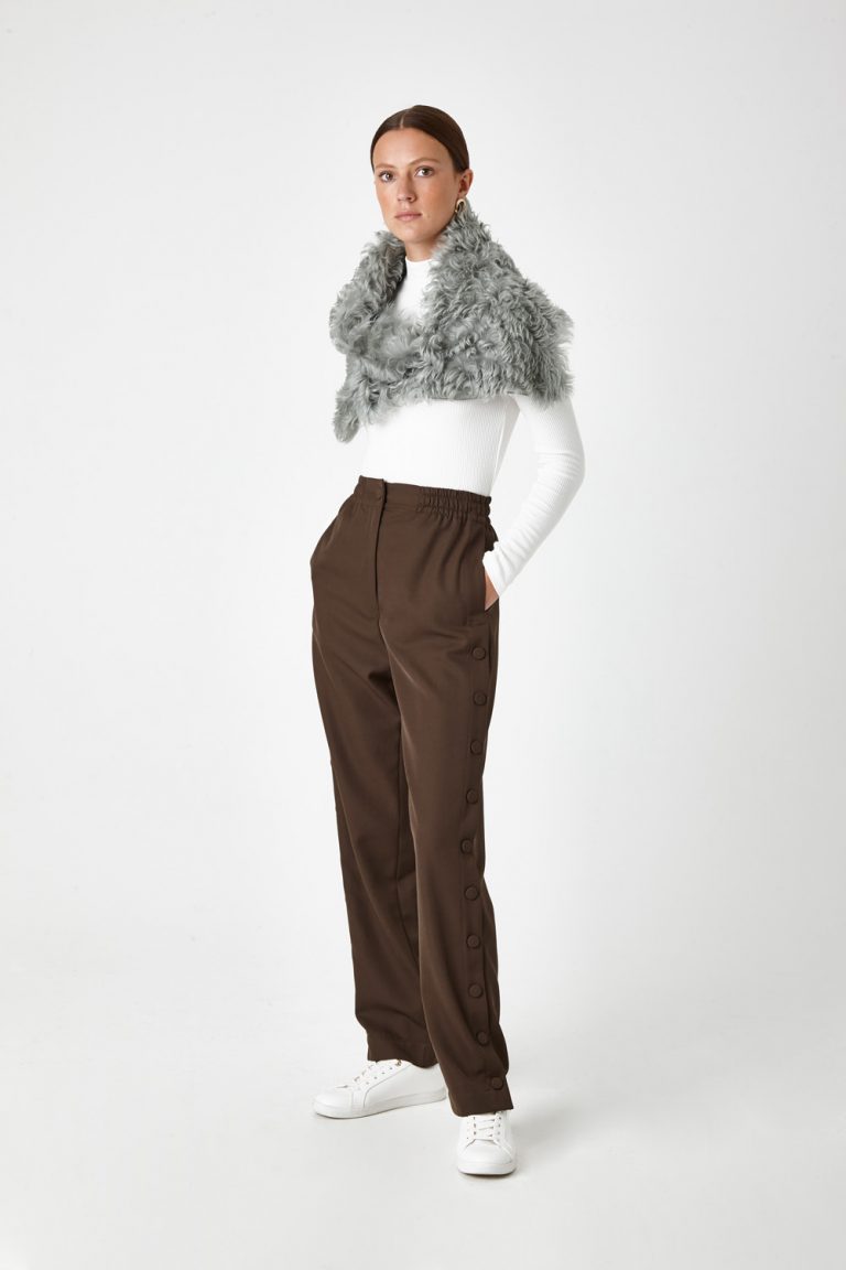 shearling snood scarf