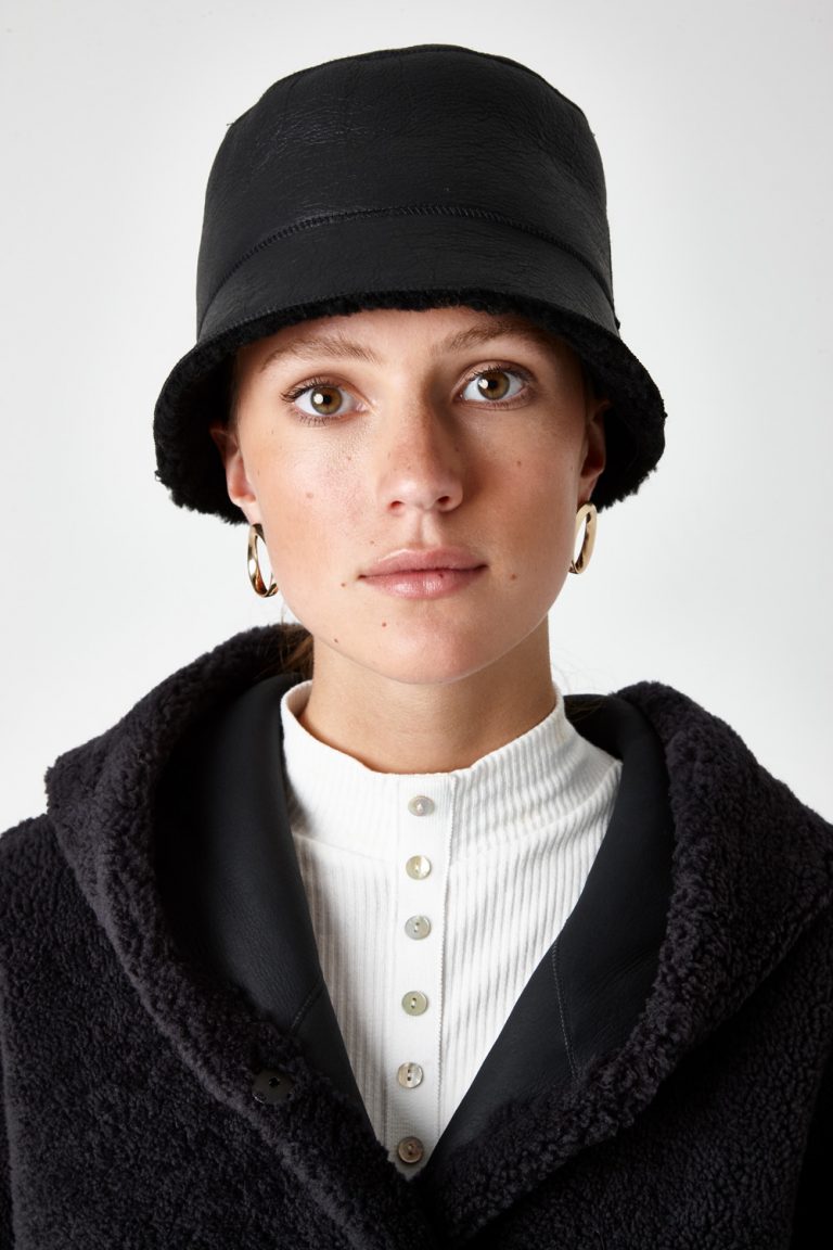 shearling bucket hat