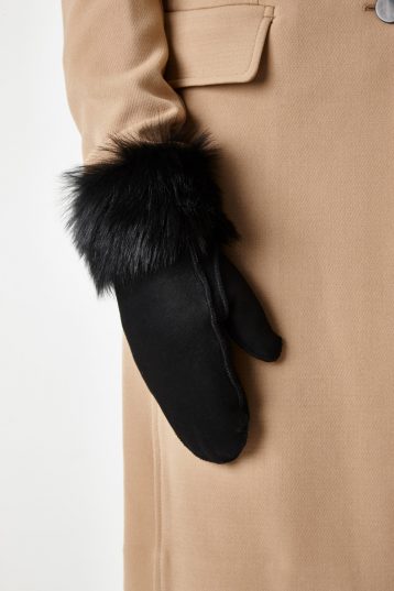 full palm shearling mittens