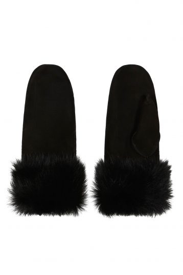 full palm shearling mittens