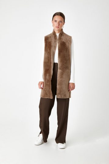 Stand Collar Shearling Gilet