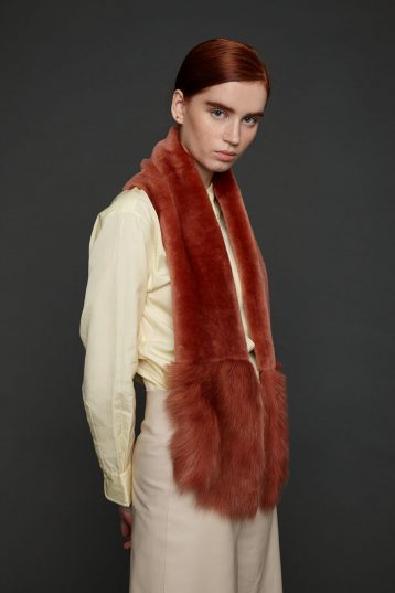 Shearling Baby Mixed Texture Scarf