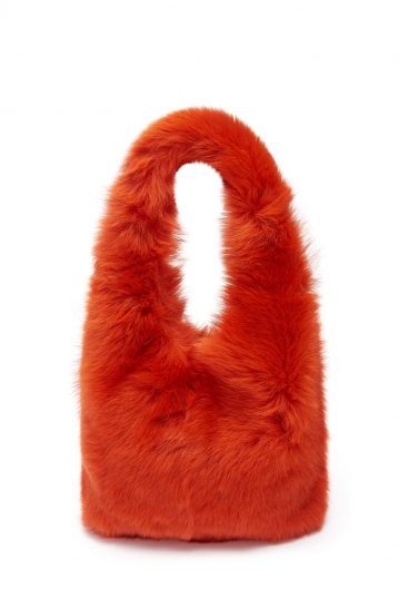 Medium Shearling Tote Bag in Furnace Orange | Handbags | Gushlow & Cole 2