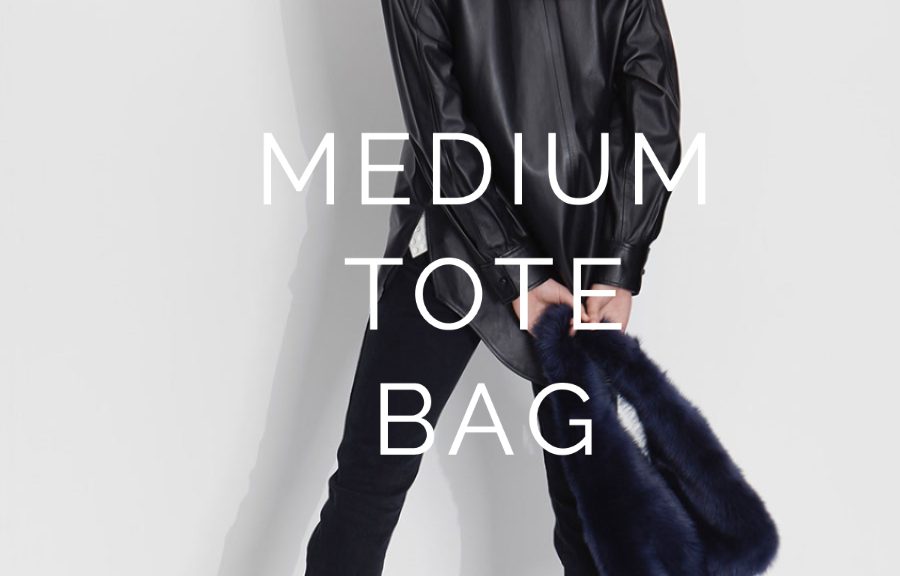 The New Season Shearling Bags - blog post - medium tote navy