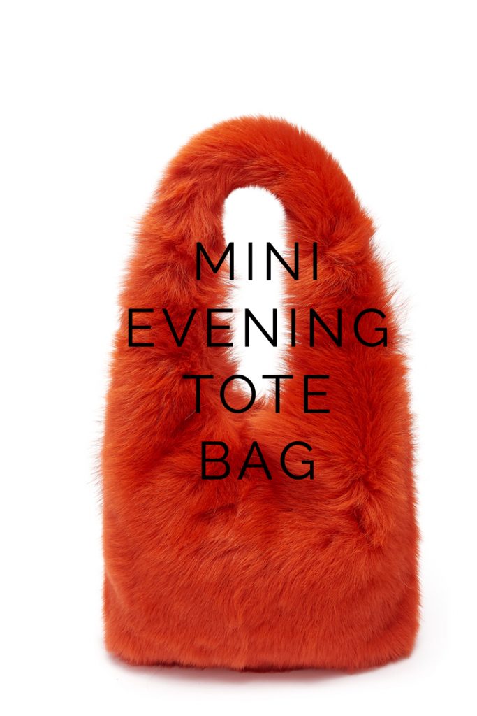 The New Season Shearling Bags - blog post - mini tote bag - orange 2