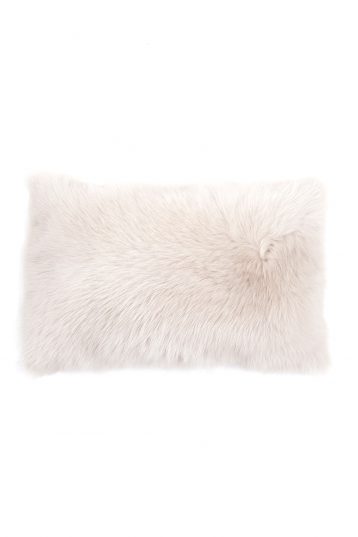 Large Toscana Sheepskin Cushion in White cut out front