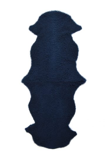 Double Teddy Merino Sheepskin Rug in Dark Teal cut out