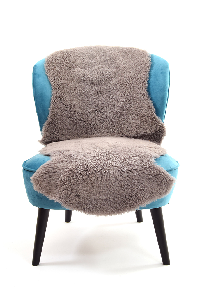 Double Teddy Merino Sheepskin Rug in taupe front