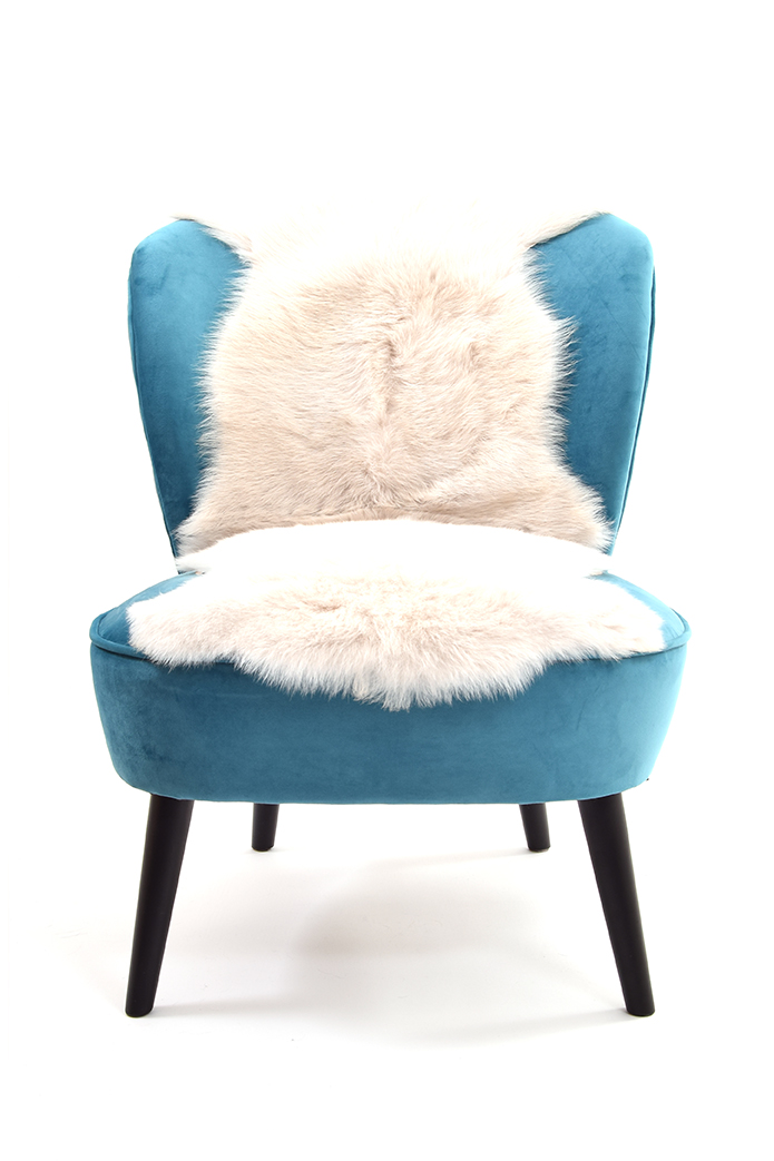 Double Toscana Sheepskin Rug in White front