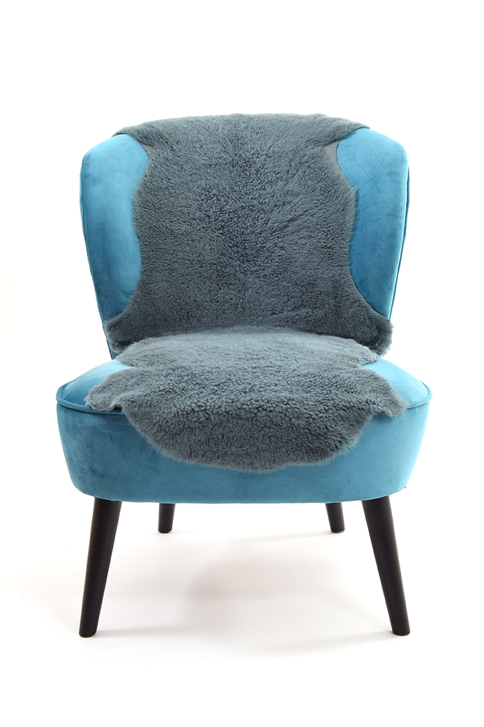Double Teddy Merinillo Sheepskin Rug in Spruce Green front