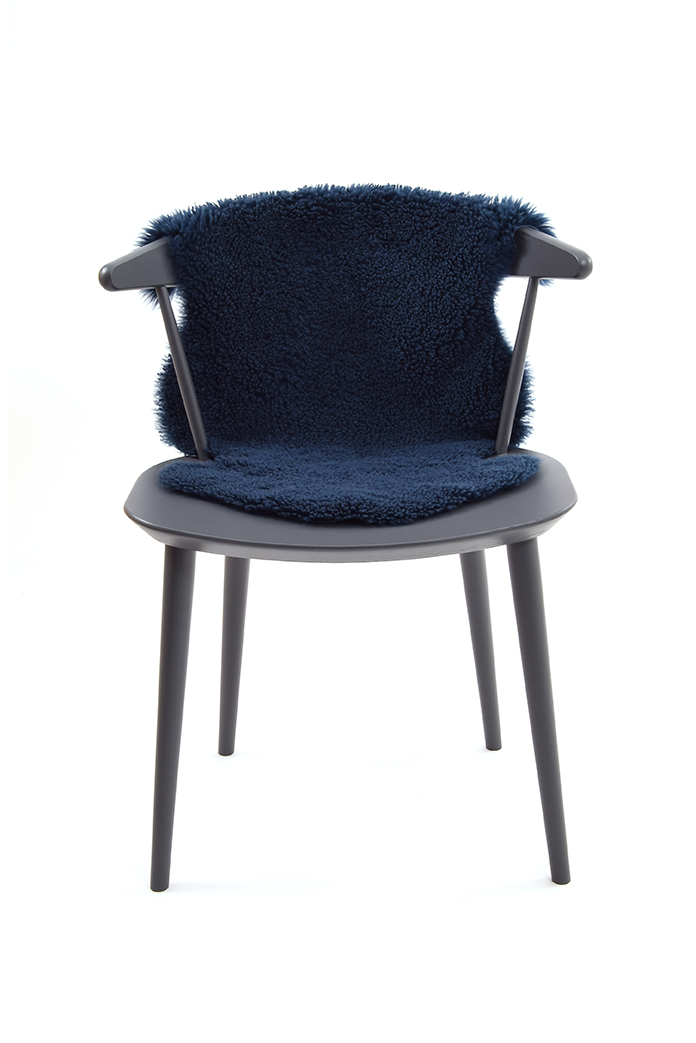Medium Teddy Merino Sheepskin Rug in Dark Teal front