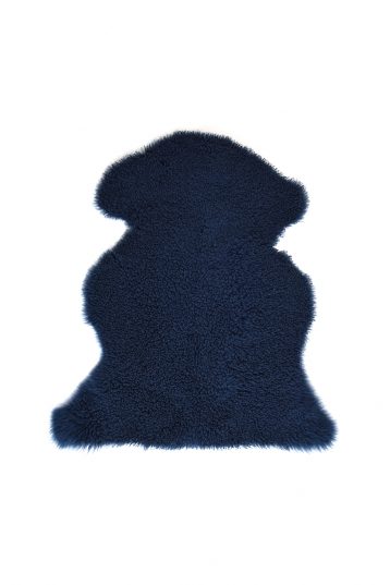Medium Teddy Merino Sheepskin Rug in Dark Teal cut out