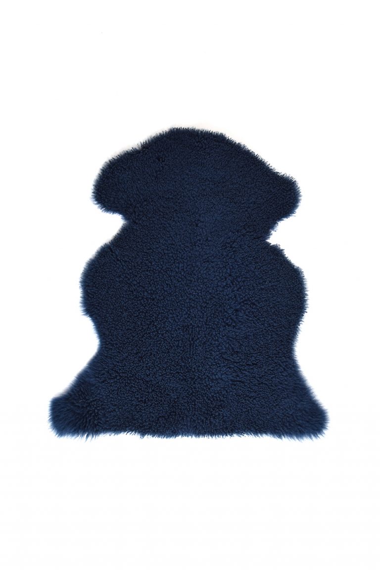 Medium Teddy Merino Sheepskin Rug in Dark Teal cut out