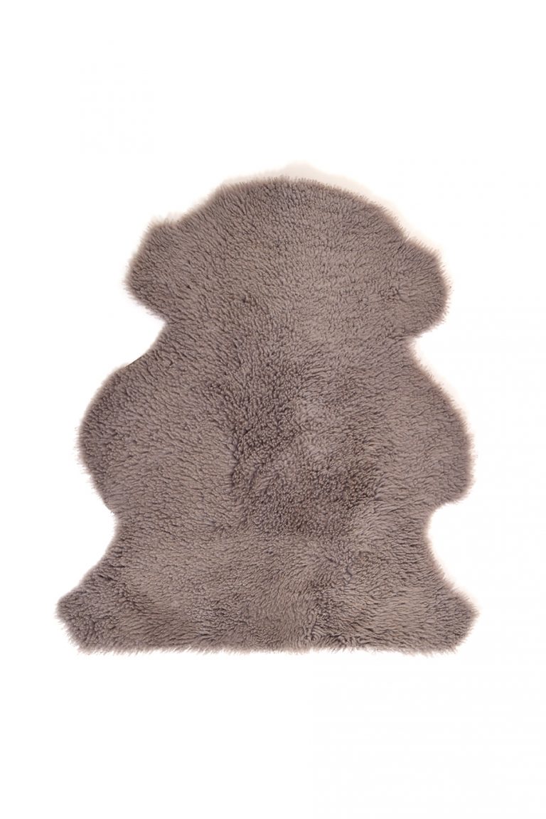 Medium Teddy Merino Sheepskin Rug in Taupe cut out