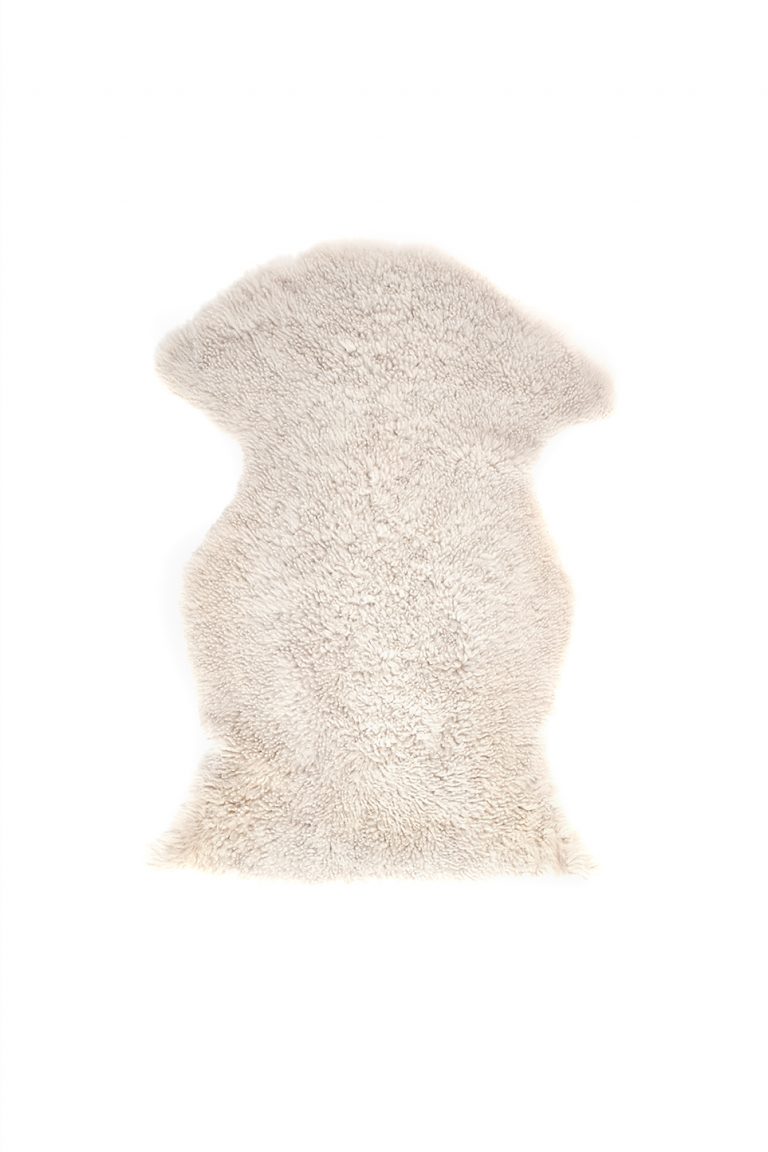 Medium Teddy Merino Sheepskin Rug in White cut out