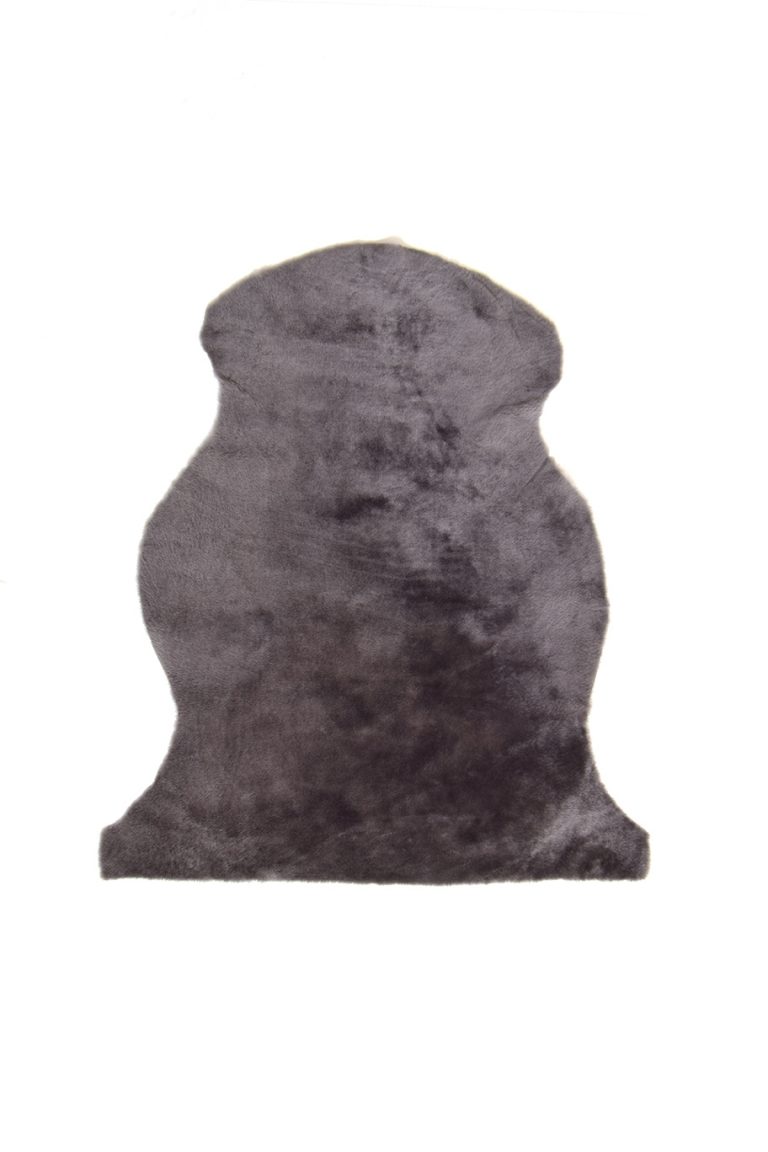 Medium Merino Sheepskin Rug in Grey cut out