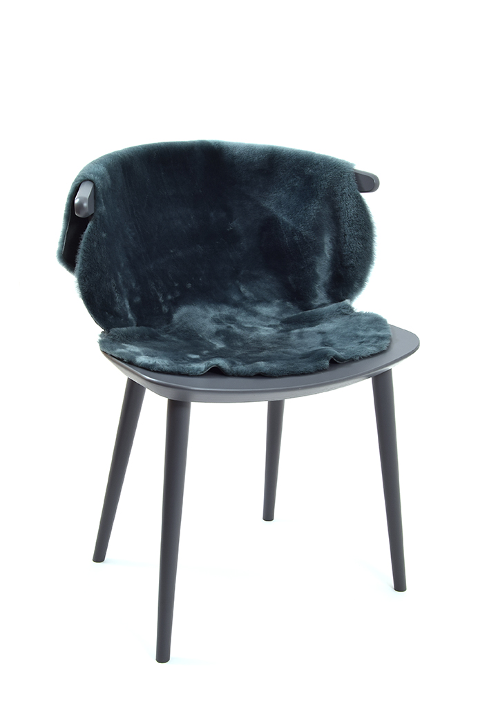 Medium Merino Sheepskin Rug in Spruce Green side