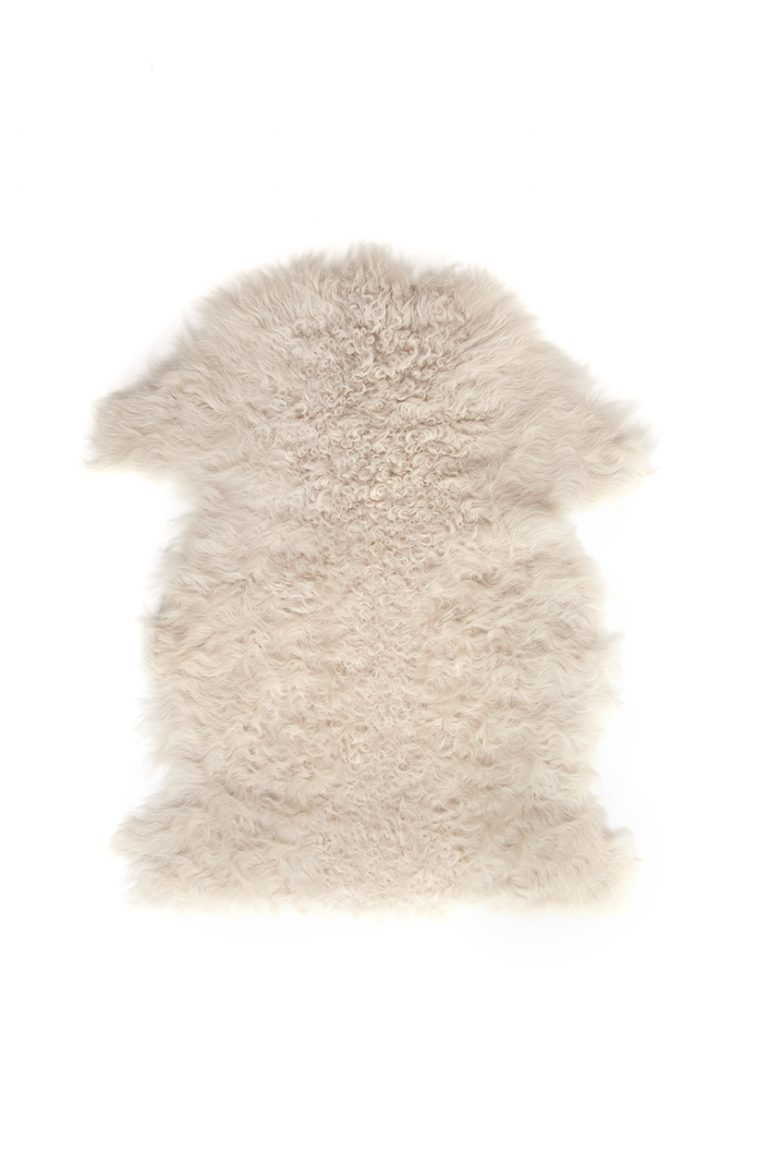 Small Curly Toscana Sheepskin Rug in Beige | Homewear | Gushlow & Cole cut out
