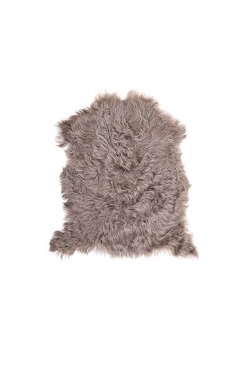 Small Curly Toscana Sheepskin Rug in Taupe cut out
