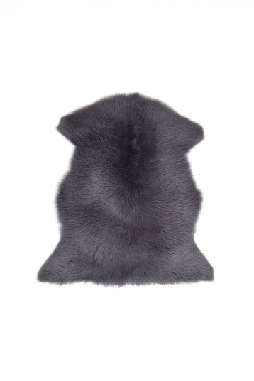 Small Toscana Sheepskin Rug in Dark Grey cut out