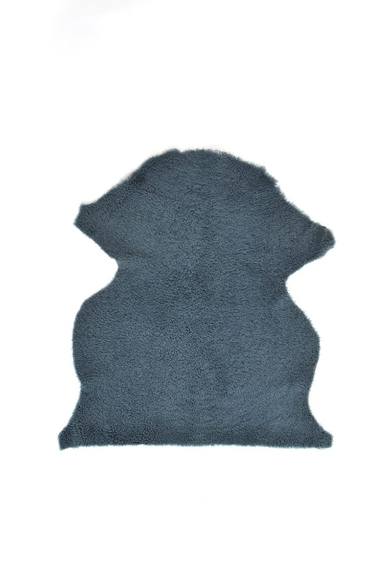 Small Teddy Merinillo Sheepskin Rug in Spruce Green cut out