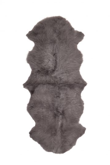 Double Toscana Sheepskin Rug in Taupe cut out