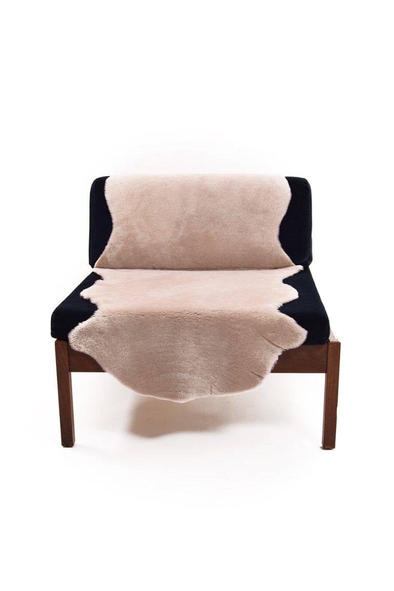 Double Merino Sheepskin Rug in Beige front